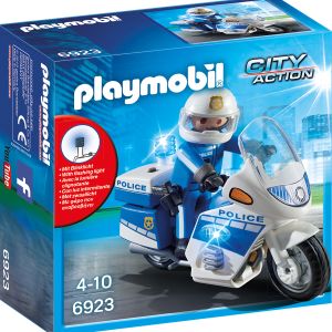 Jucarie Playmobil City Action, Motocicleta Politiei cu led 6923