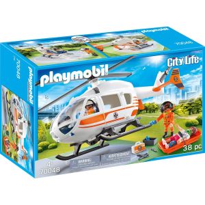 Jucarie Playmobil City Life, Elicopter de salvare 70048
