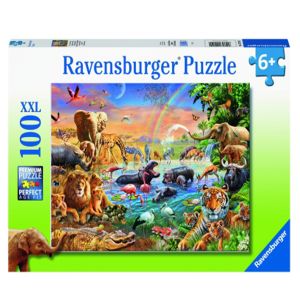 Jucarie Puzzle, Ravensburger, Izvor in jungla, 100 piese, Multicolor