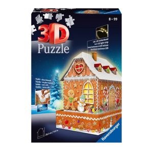 Jucarie Puzzle 3D, Ravensburger, Casa turta dulce, 216 piese, Multicolor