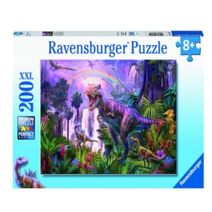 Jucarie Puzzle, Ravensburger, Taramul dinozaurilor, 200 piese, Multicolor