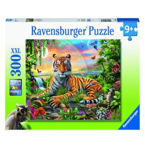 Jucarie Puzzle Ravensburger, Tigru la rasarit, 300 piese, Multicolor