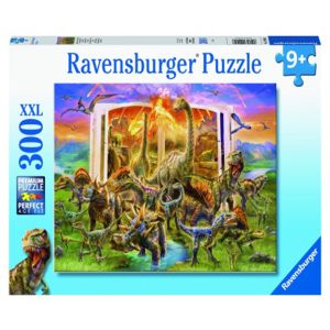 Jucarie Puzzle, Ravensburger, Cartea dinozaurilor, 300 piese, Multicolor