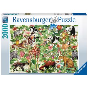 Jucarie Puzzle Ravensburger, Jungla, 2000 piese, Multicolor