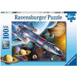 Jucarie Puzzle Ravensburger, Misiune in spatiu, 100 piese, Multicolor