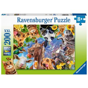 Jucarie Puzzle Ravensburger, Portret cu animale, 200 piese, Multicolor
