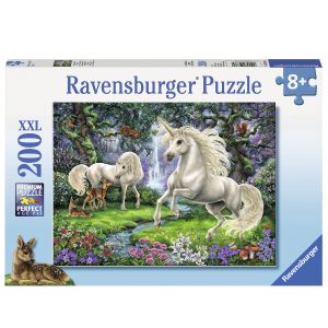 Jucarie Puzzle Ravensburger, Unicornii mistici, 200 piese, Multicolor