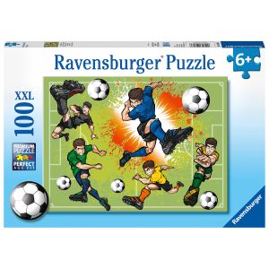 Jucarie Puzzle, Ravensburger, Fotbalisti, 100 piese, Multicolor