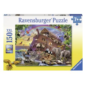 Jucarie Puzzle, Ravensburger, Arca cu animalute, 150 piese, Multicolor