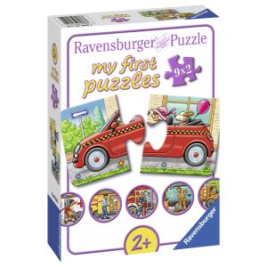 Jucarie Puzzle Vehicule, 9x2 Piese, Ravensburger, Multicolor