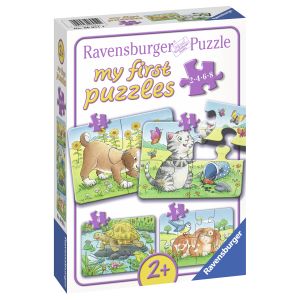 Jucarie Primul meu Puzzle Animale, 2/4/6/8 Piese, Ravensburger, Multicolor