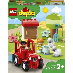 LEGO® DUPLO: Tractor si animale de la ferma 10950, 27 piese, Multicolor