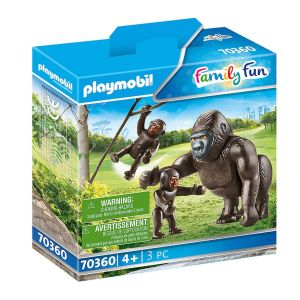 Jucarie Playmobil Family Fun, Gorila cu pui 70360