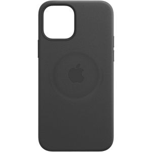 Husa de protectie Apple pentru iPhone 12 Pro Max, Leather Case MagSafe, Negru