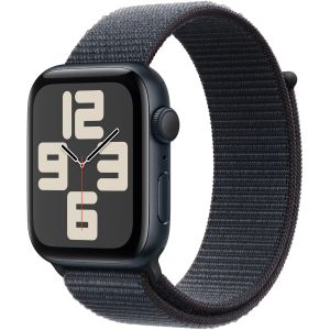 Apple Watch SE (2024), GPS, Carcasa Midnight Aluminium 44mm, Ink Sport Loop