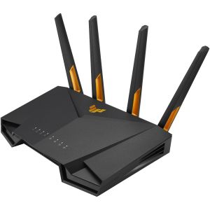 Router Gaming Wireless ASUS TUF Gaming AX3000 V2, AX3000, Dual-Band, Quad-Core 1.7GHz CPU, 256MB/512MB Flash/RAM, 2.5G port, AiProtection Pro, Adaptive QoS, VPN Fusion, IPTV, OFDMA, Beamforming, Link Aggregation, Port forwarding, Game Boost, AiMesh