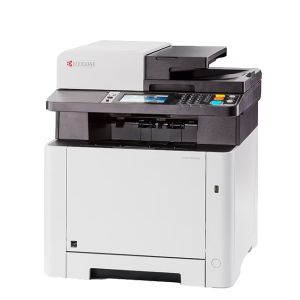 Imprimanta laser multifunctionala, Kyocera, ECOSYS M5526cdn, 300 de coli, 26 pagini A4/minut, Gri/Negru