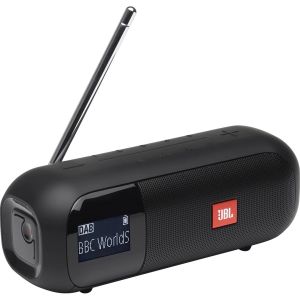 Boxa portabila si Radio JBL Tuner 2, Bluetooth, DAB/FM, Rezistent la apa IPX7, Negru