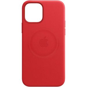 Husa de protectie Apple Leather Case MagSafe pentru iPhone 12 Pro Max, Red