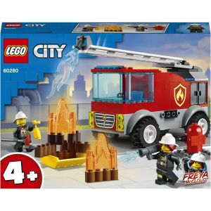 LEGO® City: Masina de pompieri cu scara 60280, 88 piese, Multicolor