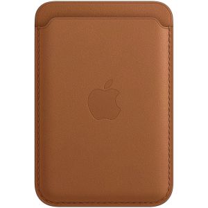 Portofel Apple, Leather, MagSafe pentru iPhone, MHLT3ZM/A, Saddle Brown