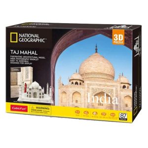 Jucarie Puzzle 3D, CubicFun, National Geographic, Taj Mahal, 87 piese, Multicolor
