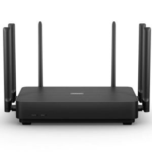 Router wireless Xiaomi DVB4314GL, AX3200, Wi-Fi 6, Dual-Band, Beamforming, OFDMA, MU-MIMO, 6 antene, cu acoperire pentru intreaga casa, Negru