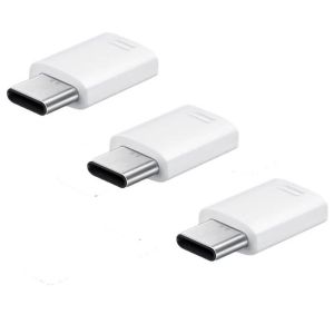 Set 3 Adaptoare Samsung, Type-C to Micro-USB, Alb