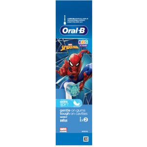 Set 2 capete de schimb Oral-B pentru periuta de dinti, EB10S-2, Spiderman, Multicolor