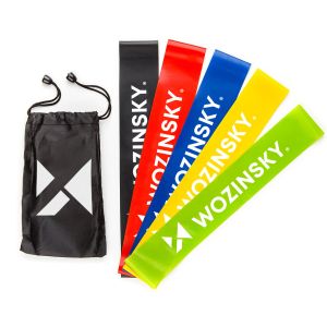Set antrenament Wozinsky, 5 benzi elastice pentru fitness, yoga, Multicolor
