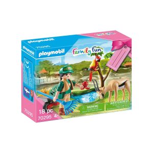 Jucarie Playmobil Family Fun ingrijitoare la zoo 70295, Multicolor