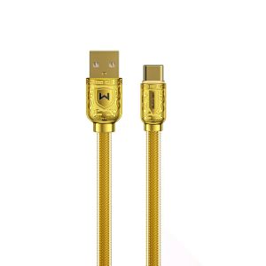 Cablu de date WK Design, USB/Type-C, 6A, 1m, WDC-161, Auriu