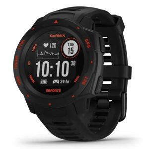Ceas Smartwatch Garmin Instinct Esports Edition, 45mm, GPS, Polimer ranforsat cu fibre, Bluetooth, Black Lava