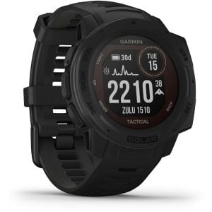 Ceas Smartwatch Garmin Instinct Solar, Tactical Edition, GPS, Negru