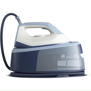 Statie de calcat Philips PSG3000/20, seria 3000, 2400 W, Presiune abur max. 6 bar, Jet de abur de 350 g, Abur continuu 120 g/min, Talpa ceramica, Rezervor de apa detasabil de 1.4 l, Oprire automata, Albastru