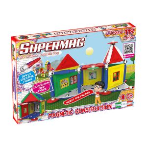 Jucarie Set constructie, Supermag, My Houses, 119 piese, Multicolor