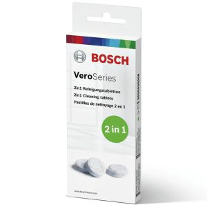 Tablete curatare automat cafea Bosch TCZ8001A, pentru programele Cleaning si Calc'n'clean, 10 buc, Alb