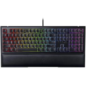  Tastatura gaming Razer Ornata V2, iluminare Chroma RGB, switch Mecha-Membrane, butoane multimedia, Negru