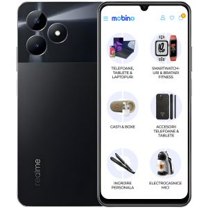 Telefon mobil Realme C51, 4G, 256GB, 6GB RAM, Dual-SIM, Negru