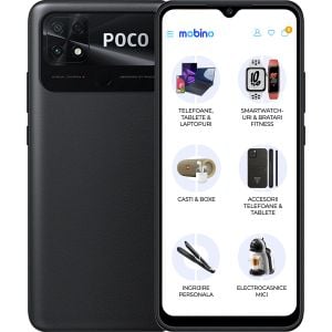 Telefon mobil Xiaomi POCO C40, 4G, 64GB, 4GB RAM, Dual-SIM, Power Black