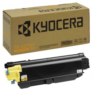 Toner Kyocera TK-5270Y, 6000 pagini, Pentru ECOSYS P6230cdn, ECOSYS M6230cidn, M6630cidn, Galben