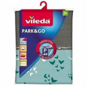 Husa din bumbac pentru masa de calcat Vileda Park&Go, 110-130 / 30-45 cm, Verde