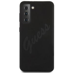 Husa de protectie telefon Guess pentru Samsung Galaxy S21, GUHCS21SLSVSBK, Silicon, Negru