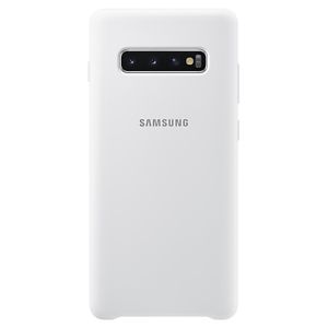 Husa de protectie telefon Samsung Silicone Cover pentru Samsung Galaxy S10 Plus, EF-PG975TWEGWW, Alb