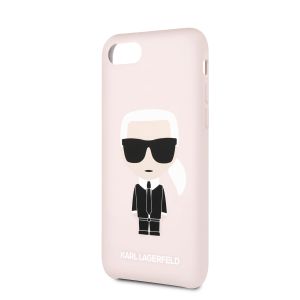 Husa telefon Karl Lagerfeld, Full Body Silicone Case pentru iPhone 7/8/SE2020/SE2022, Silicon, Roz