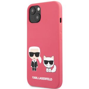 Husa telefon iPhone 13, Karl Lagerfeld, Choupette Liquid, Silicon, KLHCP13MSSKCP, Red