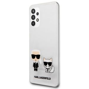Husa telefon Samsung Galaxy A32 5G, Karl Lagerfeld, Karl & Choupette, PC si TPU, KLHCA32CKTR, Transparent