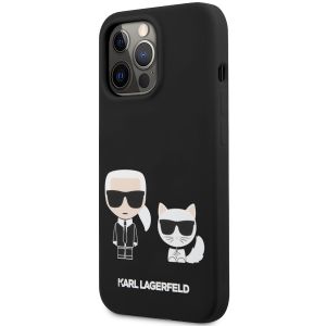 Husa telefon iPhone 13 Pro, Karl Lagerfeld, Choupette Liquid, Silicon, KLHCP13LSSKCK, Black