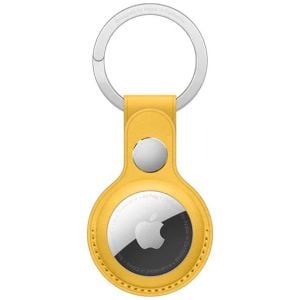 Accesoriu AirTag Apple Leather Key Ring pentru Apple AirTag, Meyer Lemon