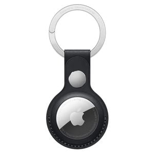 Accesoriu AirTag Apple, Leather Key Ring pentru Apple AirTag, Midnight